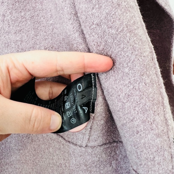 OSKA Lilac Purple Boiled Wool Cropped Oversized Lagenlook Jacket UK 18 - Picture 7 of 14